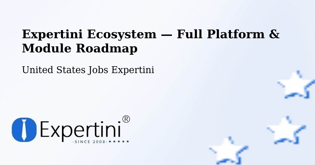 Expertini Ecosystem — Full Platform & Module Roadmap – Toms River